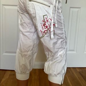 DEHA cotton sheer capri joggers pants